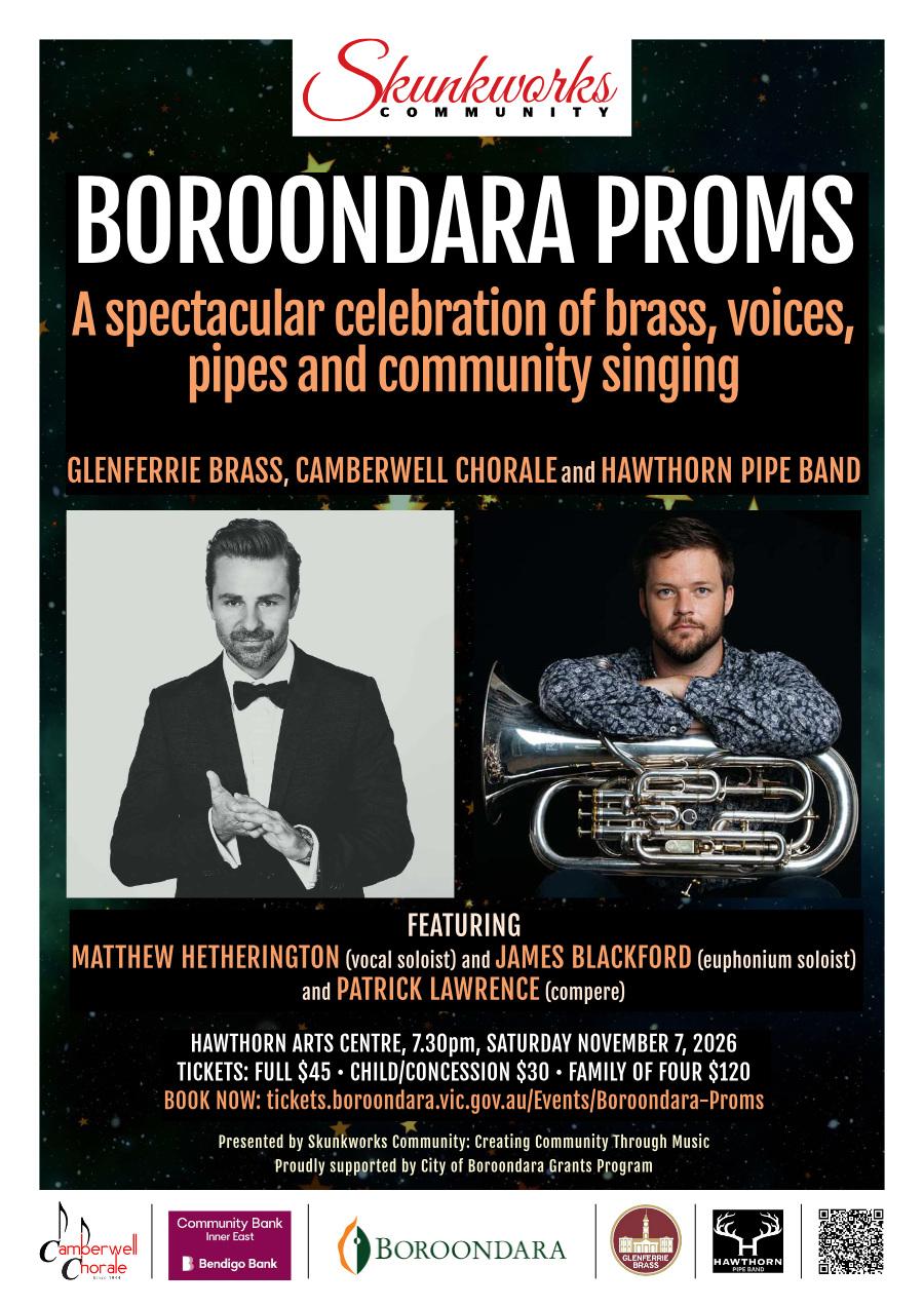 2026 Boroondara Proms poster